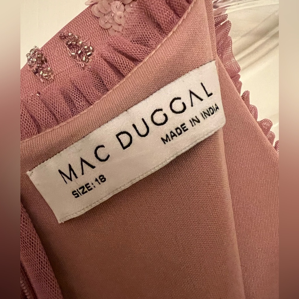 Mac Duggal Blush Floral Midi Dress - Picture 14 of 16